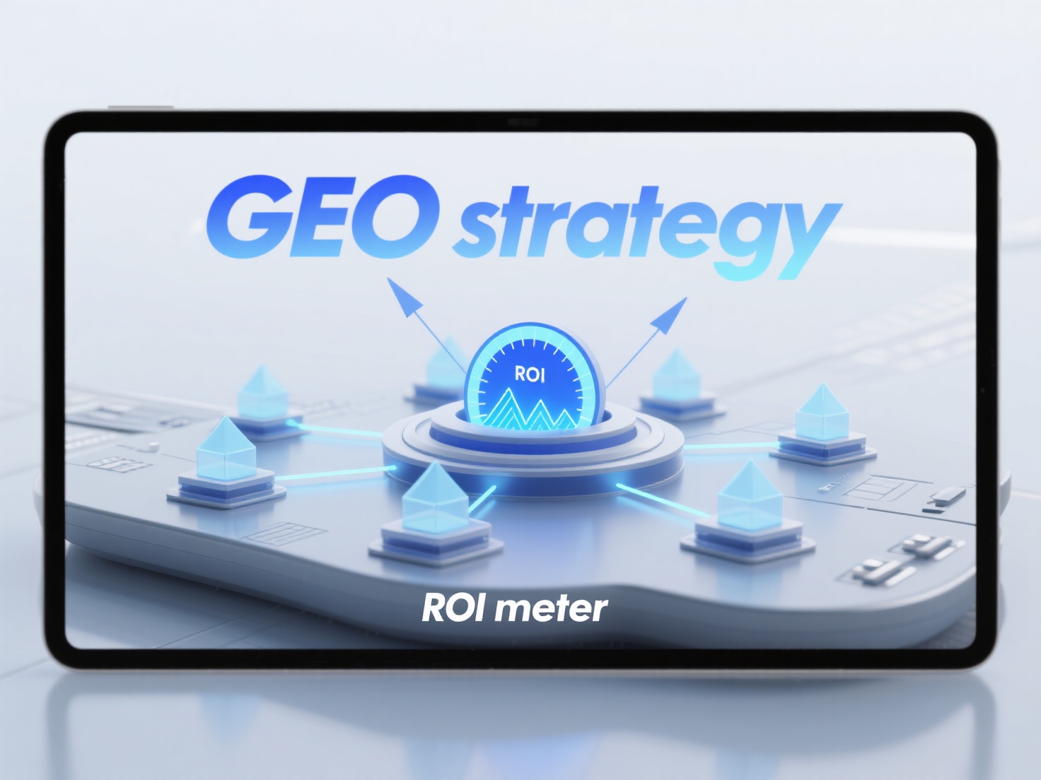 How does the calculation of GEO return on investment reflect the efficiency of different GEO strategies?