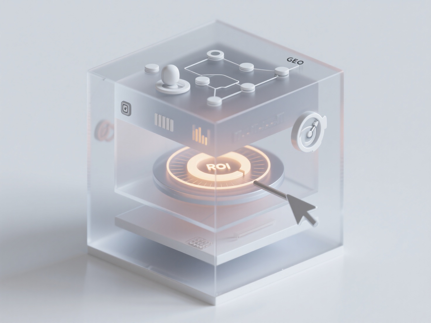 How to align the calculation of GEO return on investment with the company's overall strategic goals?
