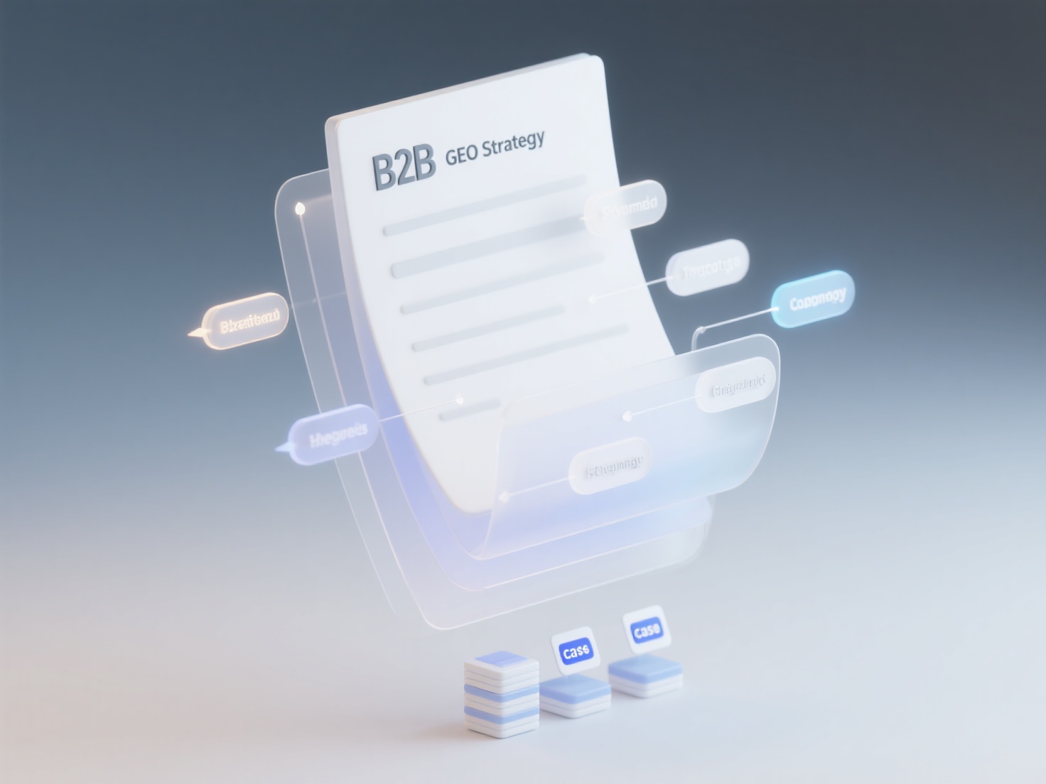 In the GEO strategy of the B2B field, how should the structure and keyword distribution of whitepapers and case studies be designed to improve retrieval efficiency?