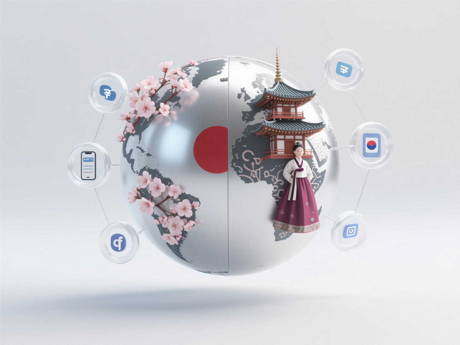 What are the unique aspects of the Japan and South Korea markets in terms of GEO localization strategies?