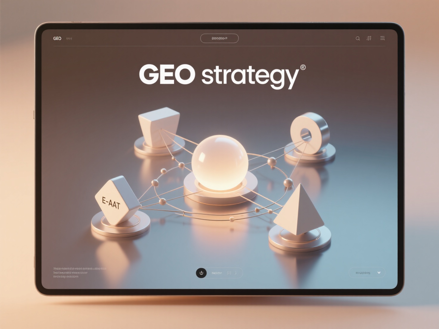What does the E-E-A-T principle specifically refer to in GEO content strategy?