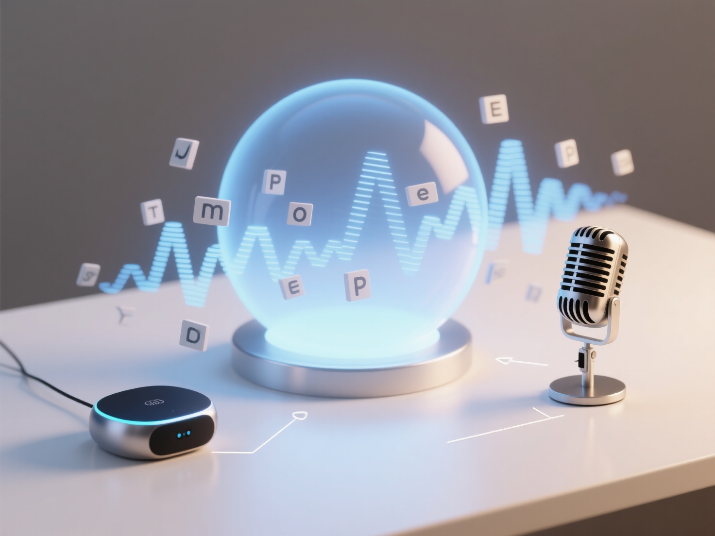 What is the application prospect of text transcription in podcasts and voice assistants?